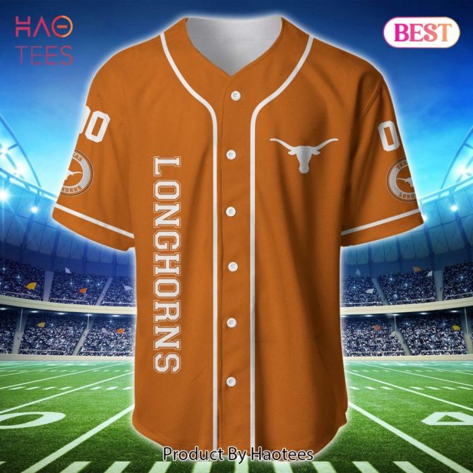 Custom Longhorns Baseball Jersey – Personalize Your Name & Number – Perfect Gift! - Image 3