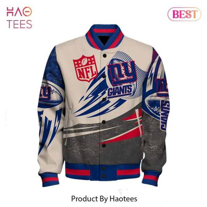 Custom Nfl New York Giants Varsity Jacket - Personalized Fan Gear, Stylish & Comfortable - Image 2
