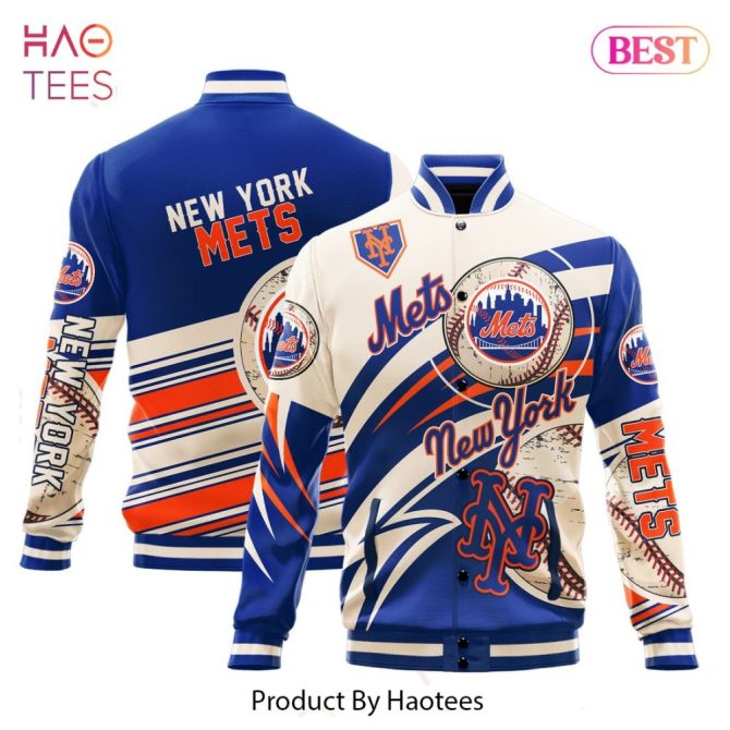 Ny Mets Retro Baseball Jacket - Vintage Style, Bold Team Graphics, Perfect For Fans!