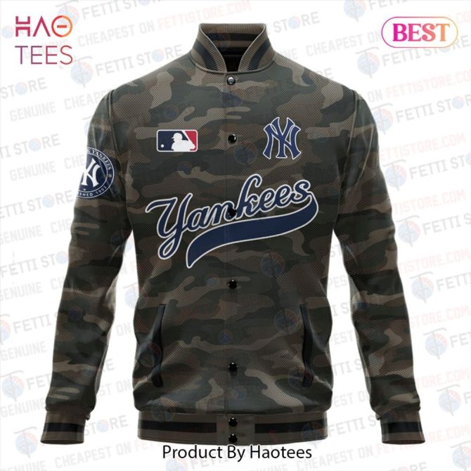 Ny Yankees Camo Bomber Jacket - Stylish Mlb Fan Gear For Men By Haotees - Image 2
