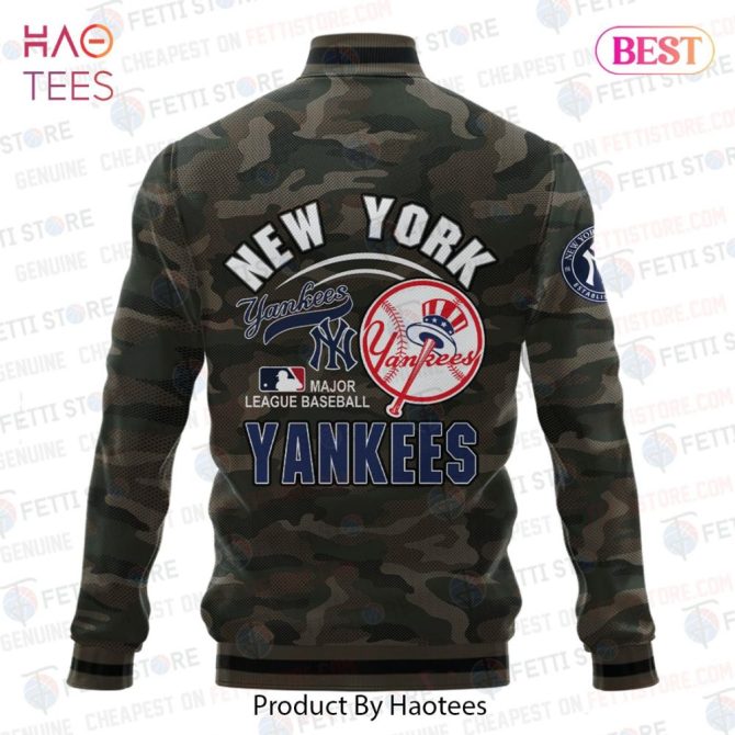 Ny Yankees Camo Bomber Jacket - Stylish Mlb Fan Gear For Men By Haotees - Image 3