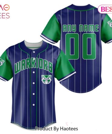 Customizable Warriors Baseball Jersey - Personalized Name & Number - Premium Quality
