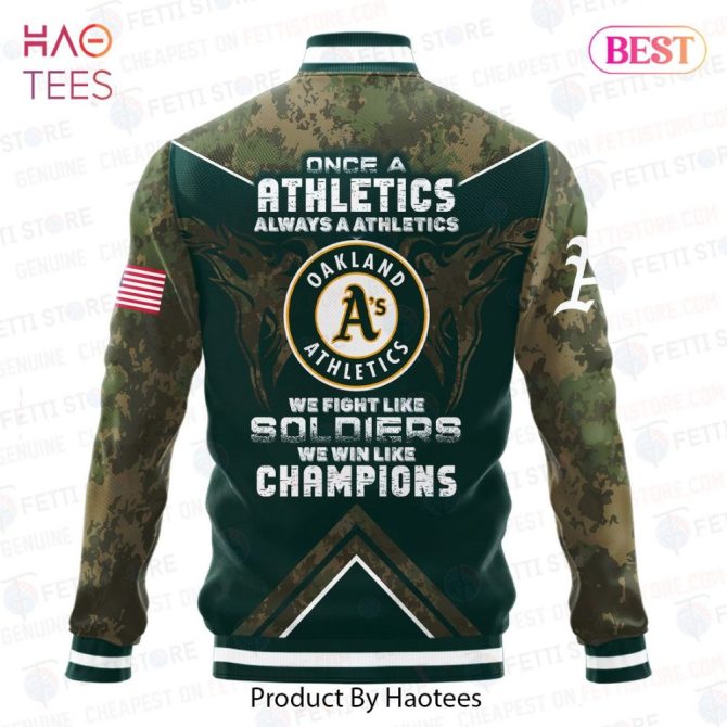 Oakland A'S Camo Varsity Jacket - Premium Baseball Fan Gear, Limited Edition - Image 3