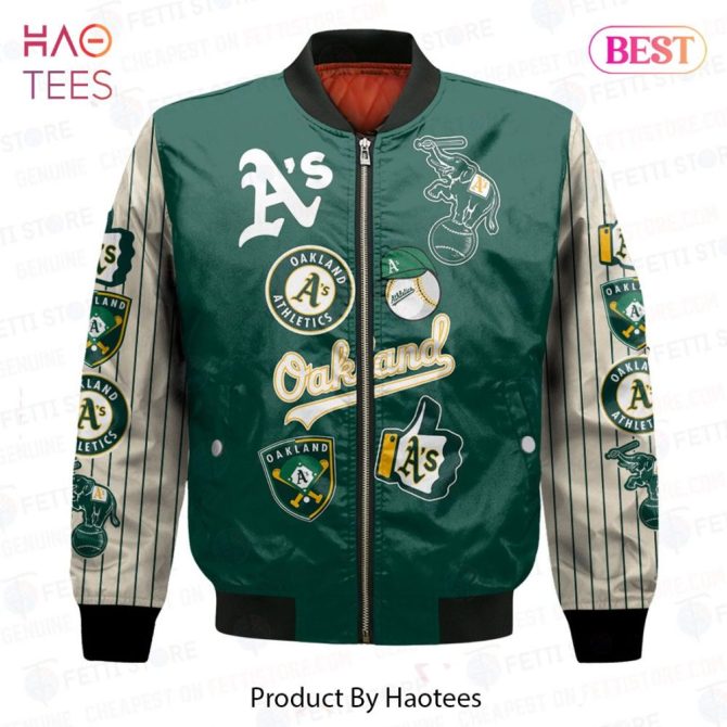 Available Oakland Athleticsmajor League Baseball   Unisex Aop Bomber Jacket - Image 2