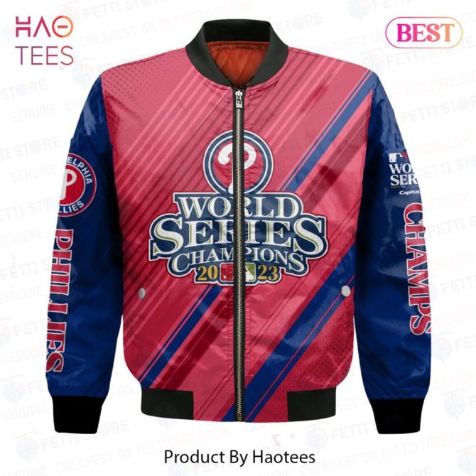 Available Philadelphia Philliesmajor League Baseball Aop Bomber Jacket - Image 2