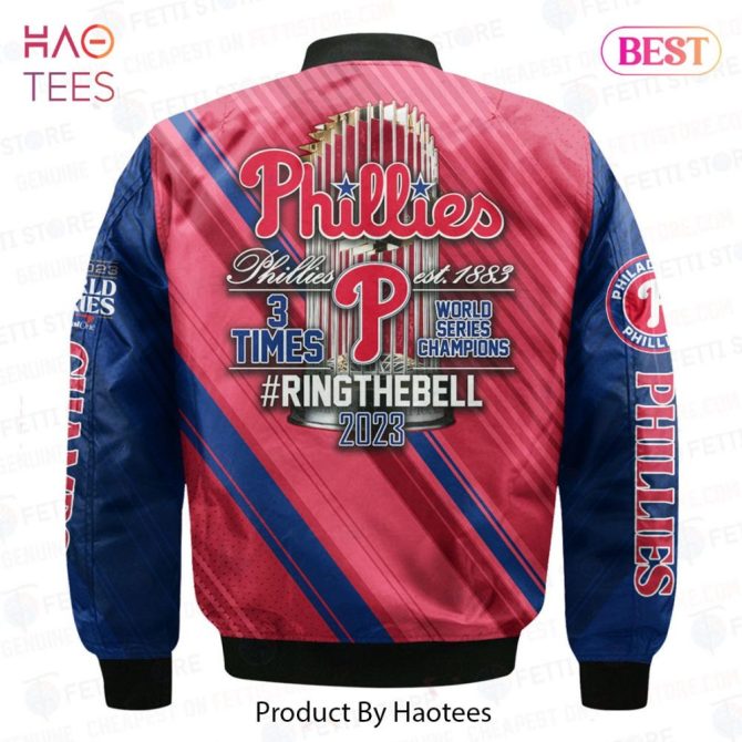 Available Philadelphia Philliesmajor League Baseball Aop Bomber Jacket - Image 3
