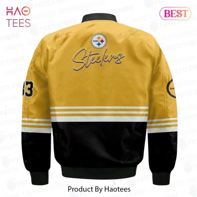 Available Pittsburgh Steelersnational Football League Aop Bomber Jacket - Image 3