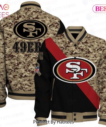 49Ers Camo Varsity Jacket - Stylish Nfl Fan Gear For Ultimate Team Support