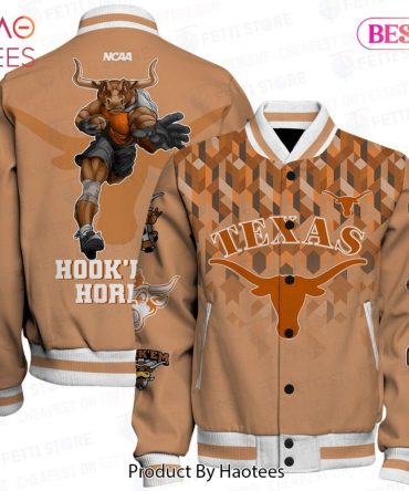 Hook 'Em Horns Texas Longhorns Varsity Jacket - Ncaa Fan Gear, Unisex Sporty Bomber