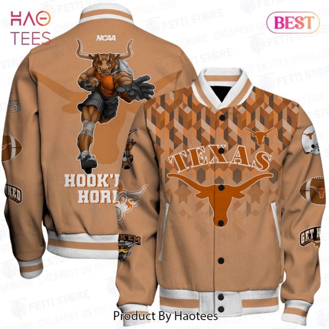 Hook 'Em Horns Texas Longhorns Varsity Jacket - Ncaa Fan Gear, Unisex Sporty Bomber