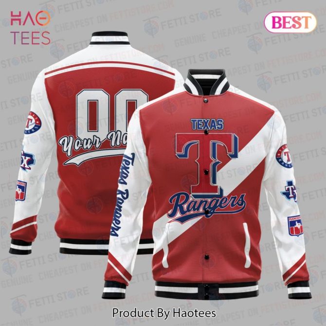 Custom Texas Rangers Varsity Jacket - Personalized Name & Number, Stylish Fan Gear