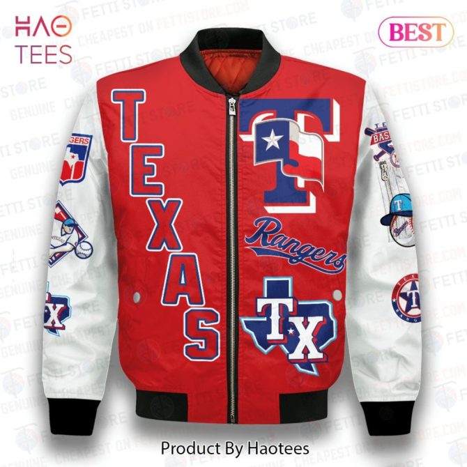 Available Texas Rangersmaijor Baseball League Aop Bomber Jacket - Image 2