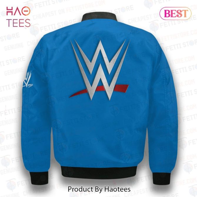 Available Wwe Professional Wrestling Smackdown Blue Championship Cool 3D Bomber Jacket - Image 3