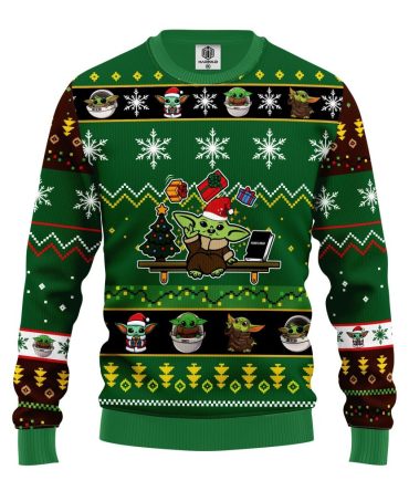 Baby Yoda Cute Ugly Christmas Sweater Green 1 Amazing Gift Idea Thanksgiving Gift