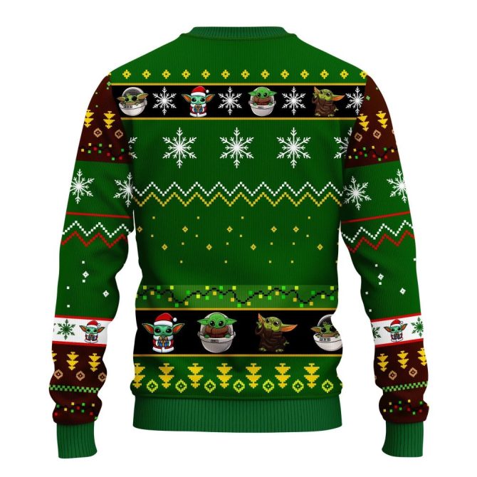 Baby Yoda Cute Ugly Christmas Sweater Green 1 Amazing Gift Idea Thanksgiving Gift - Image 2