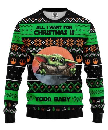 All Want Baby Yoda Noel Ugly Christmas Sweater Amazing Gift Idea Thanksgiving Gift