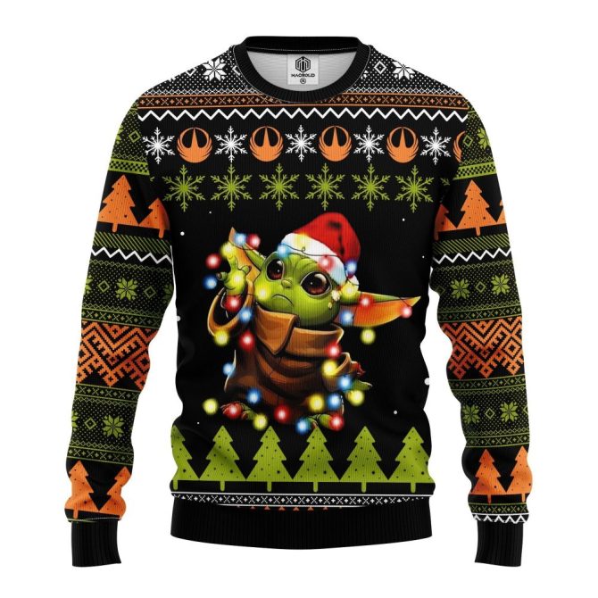Baby Yoda 3D 2023 Ugly Christmas Sweater Amazing Gift Idea Thanksgiving Gift