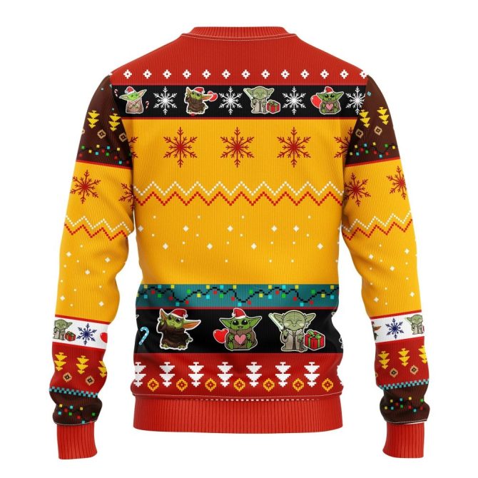 Baby Yoda Cute Ugly Christmas Sweater Yellow 1 Amazing Gift Idea Thanksgiving Gift - Image 2