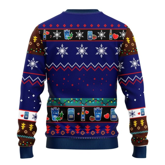 Bud Light Ugly Christmas Sweater Blue 1 Amazing Gift Idea Thanksgiving Gift - Image 2