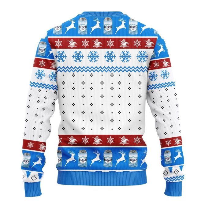 Cozy Busch Beer Christmas Sweater – Festive Holiday Ugly Sweater For Beer Lovers - Image 2