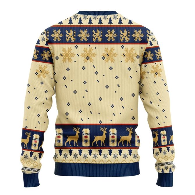 Coors Banquet Holiday Sweater – Festive Winter Knit With Unique Beer Design - Image 2