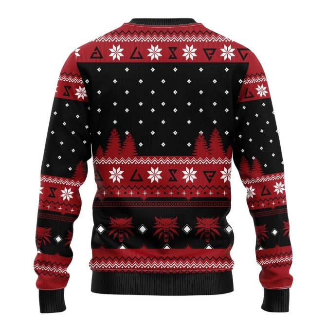 Cozy Red & Black Holiday Sweater - Festive And Stylish Winter Wear - Image 2