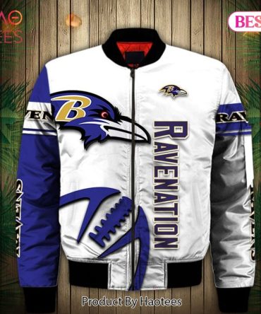 Stylish Baltimore Football Team Bomber Jacket - Perfect Gift For Fans!