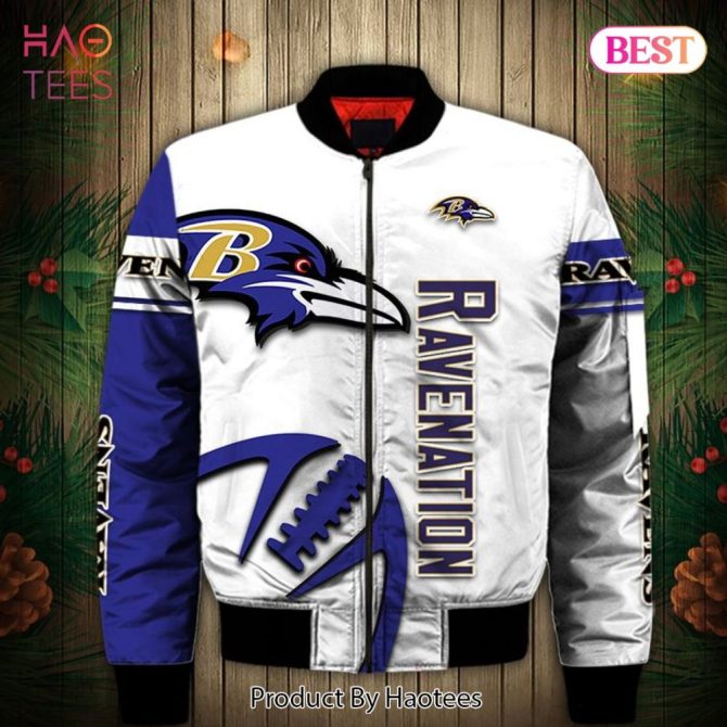 Stylish Baltimore Football Team Bomber Jacket - Perfect Gift For Fans!