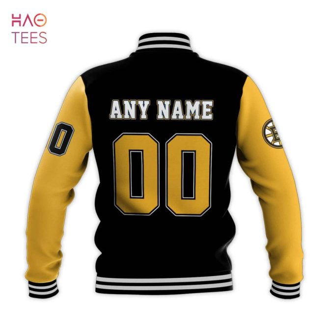 Customizable Bruins Varsity Jacket - Add Your Name & Number - Perfect Gift For Nhl Fans! - Image 3