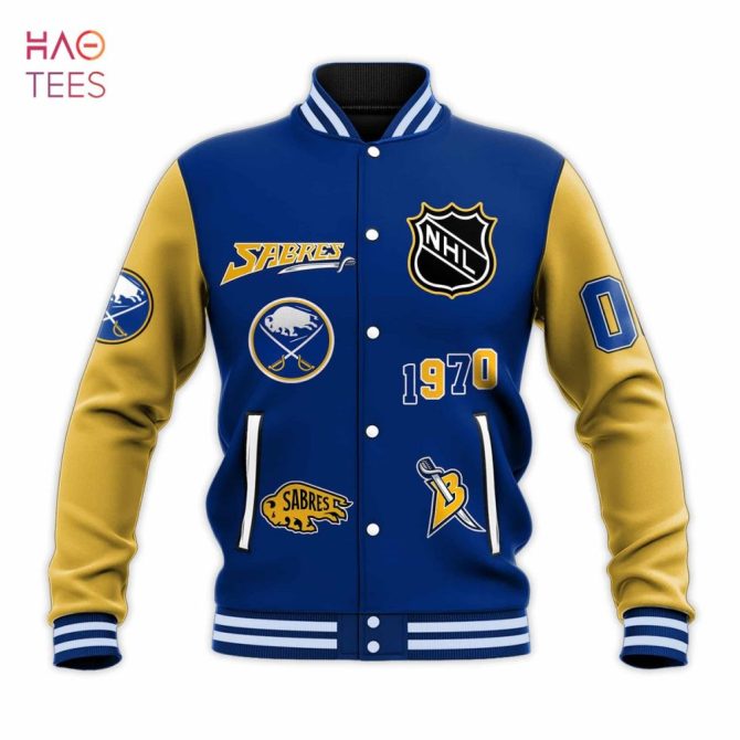 Customizable Nhl Varsity Jacket – Personalized Name & Number, Buffalo Team Design - Image 2