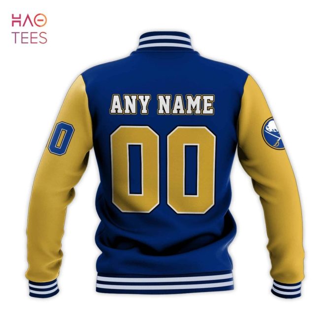 Customizable Nhl Varsity Jacket – Personalized Name & Number, Buffalo Team Design - Image 3