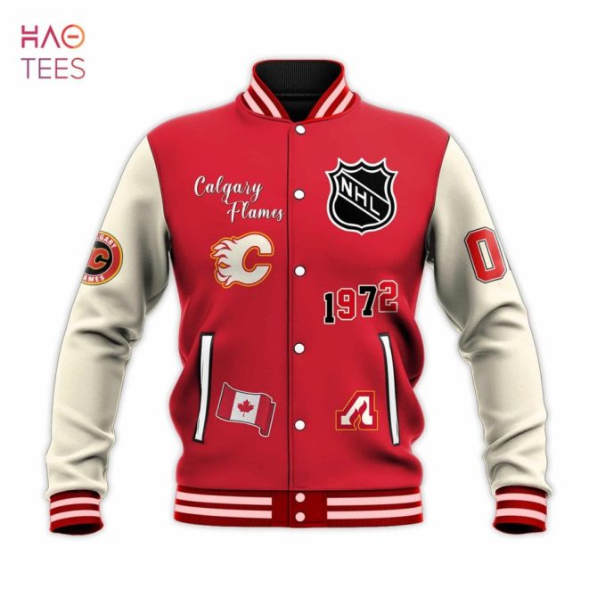 Custom Calgary Flames Varsity Jacket - Personalize With Any Name & Number - Image 2