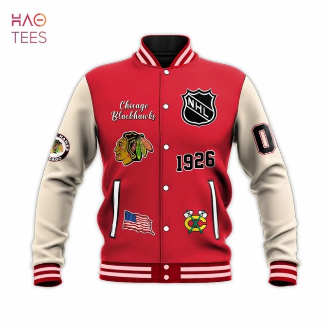 Customizable Chicago Blackhawks Varsity Jacket - Personalized Name & Number, Nhl Fan Gear - Image 2