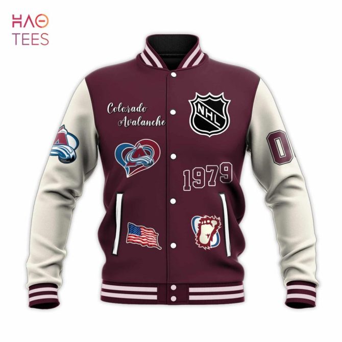 Custom Nhl Varsity Jacket - Personalized Colorado Avalanche Design - Add Any Name & Number! - Image 2