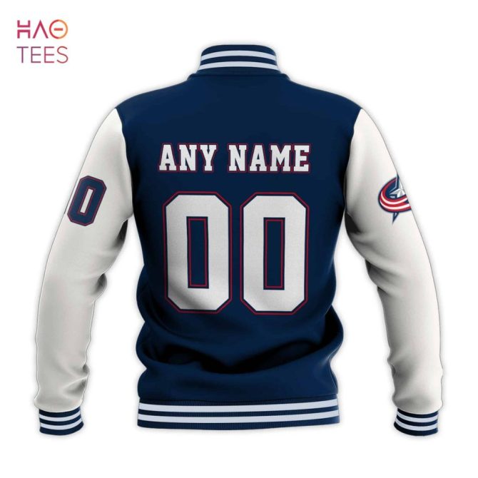 Customizable Columbus Blue Jackets Varsity Jacket - Add Your Name & Number - Perfect Gift For Nhl Fans - Image 3