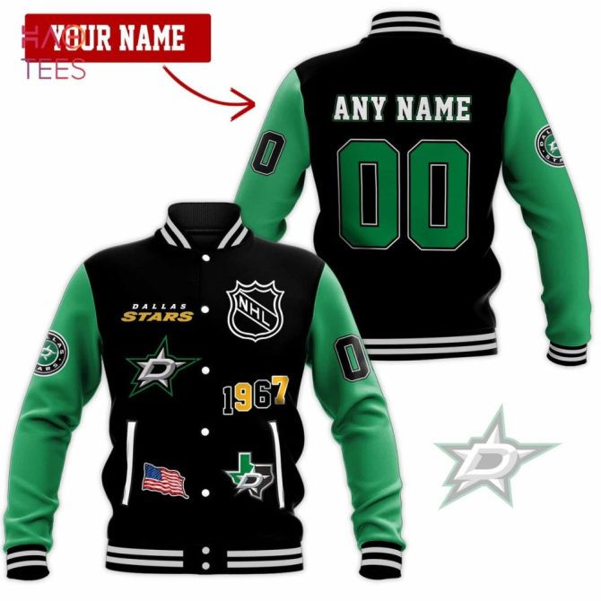 Custom Nhl Dallas Stars Varsity Jacket - Personalized Name & Number, Stylish Fan Gear