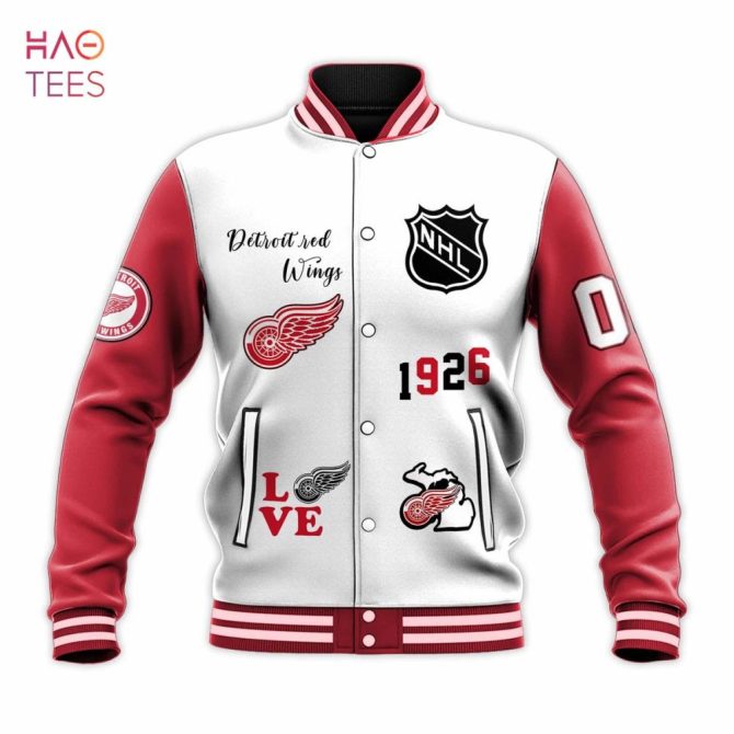 Customizable Detroit Red Wings Varsity Jacket - Personalized Name & Number, Nhl Fan Gear - Image 2