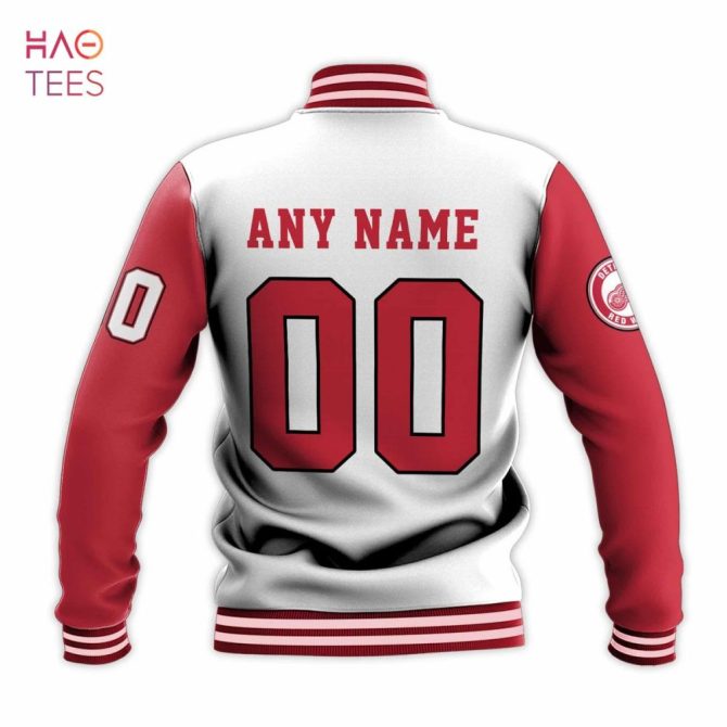 Customizable Detroit Red Wings Varsity Jacket - Personalized Name & Number, Nhl Fan Gear - Image 3