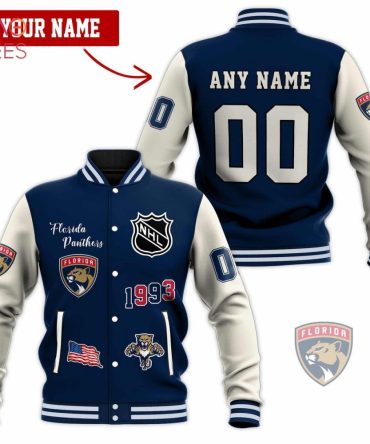 Customize Your Nhl Florida Panthers Varsity Jacket - Add Name & Number!