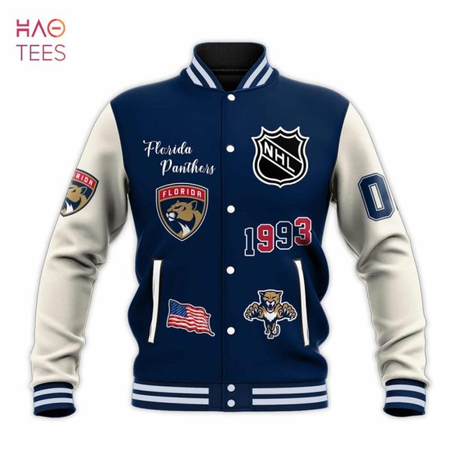 Customize Your Nhl Florida Panthers Varsity Jacket - Add Name & Number! - Image 2