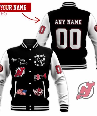 Custom New Jersey Devils Varsity Jacket – Personalized Name & Number, Nhl Fan Gift