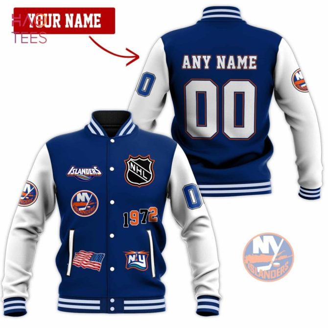 Customizable New York Islanders Varsity Jacket - Personalized Name & Number, Perfect Gift