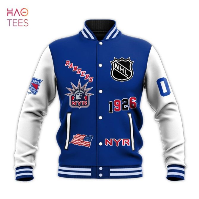 Customizable New York Rangers Nhl Varsity Jacket - Personalize With Your Name & Number! - Image 2