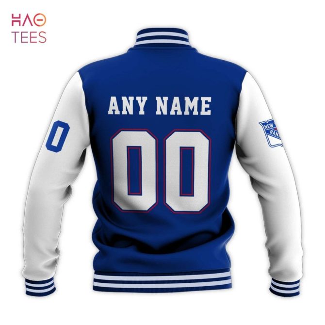 Customizable New York Rangers Nhl Varsity Jacket - Personalize With Your Name & Number! - Image 3