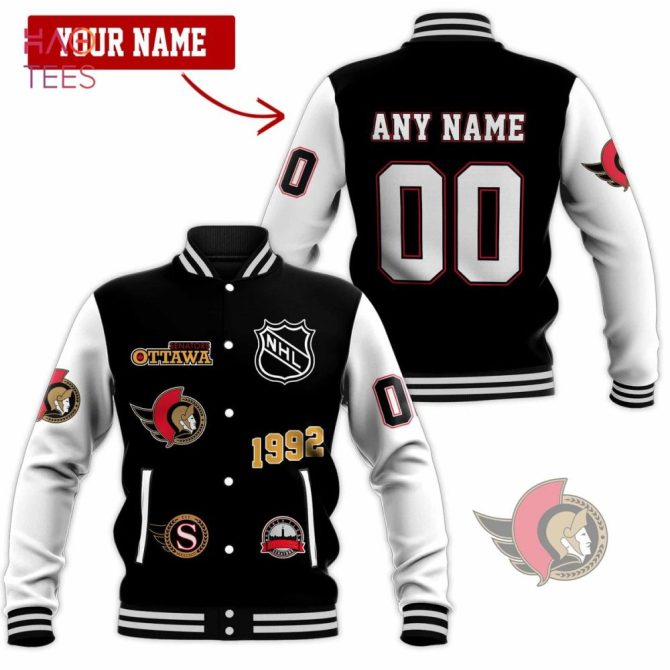 Customizable Ottawa Senators Varsity Jacket - Add Your Name & Number - Nhl Fan Gear