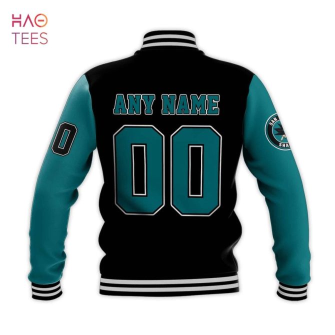 Custom San Jose Sharks Varsity Jacket – Personalized Name & Number, Nhl Fan Gear - Image 2