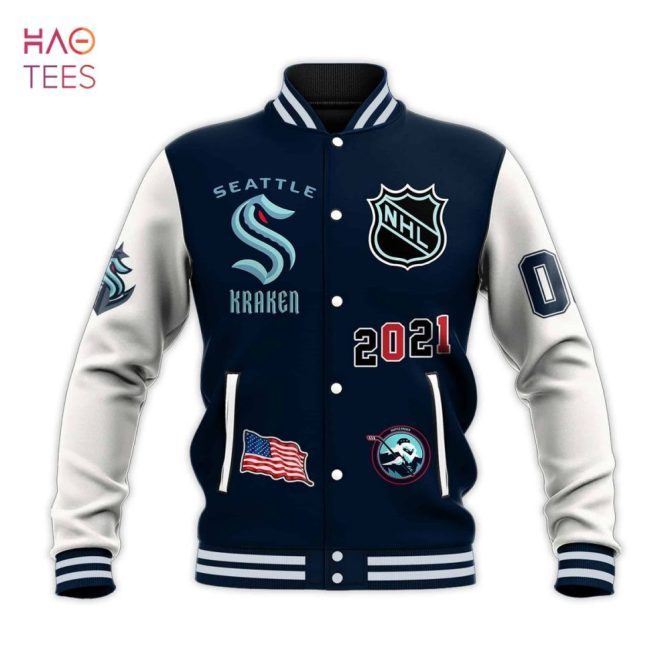 Custom Seattle Kraken Varsity Jacket - Personalize With Your Name & Number - Perfect Nhl Gift! - Image 2