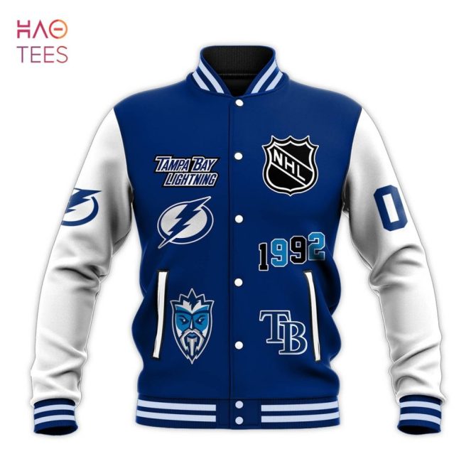 Custom Tampa Bay Lightning Varsity Jacket - Personalize Name & Number - Perfect Gift! - Image 2