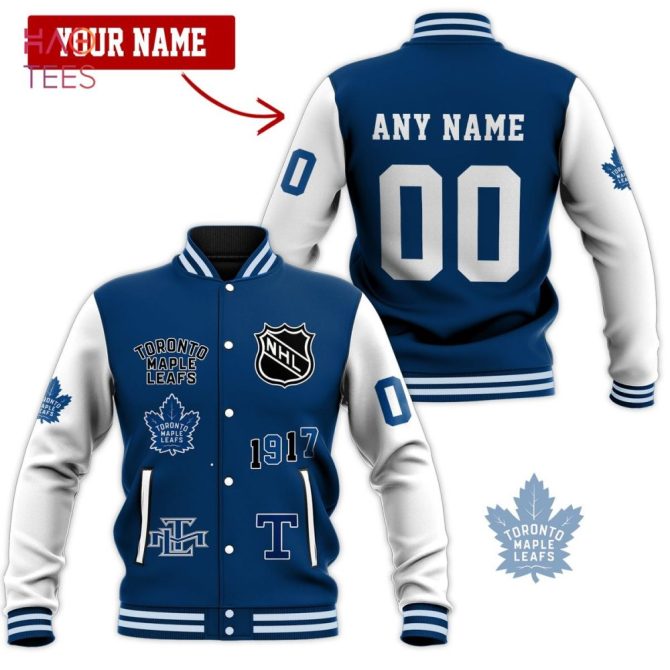 Custom Toronto Maple Leafs Varsity Jacket With Your Name & Number – Perfect Gift!
