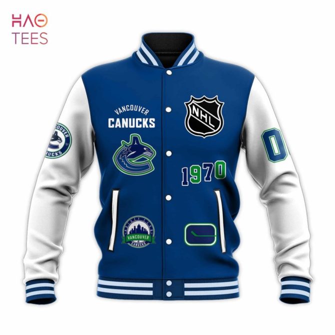 Customizable Vancouver Canucks Varsity Jacket - Add Your Name & Number - Perfect Gift! - Image 2